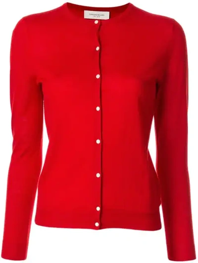 Shop Tomorrowland Button Up Cardigan In Red