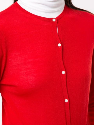 Shop Tomorrowland Button Up Cardigan In Red