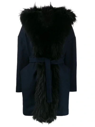 Shop Ava Adore California Hooded Coat In Blue
