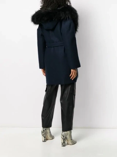 Shop Ava Adore California Hooded Coat In Blue