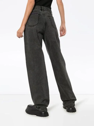 Shop Eytys Benz Straight Leg Jeans In Wash Black