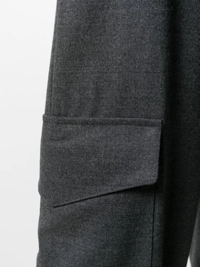 Shop Barena Venezia High-rise Pleated Tapered Trousers In Grey