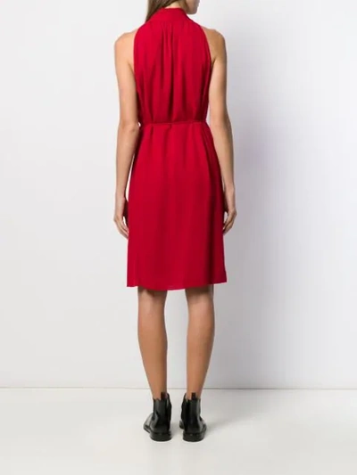 Shop Theory Halter Scarf Dress In Red