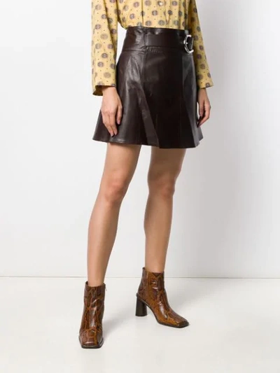 Shop Dodo Bar Or Belted Mini Skirt In Dark Bordo