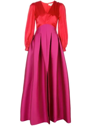 Shop Sachin & Babi Abendkleid Mit V-ausschnitt In Cherry & Magenta