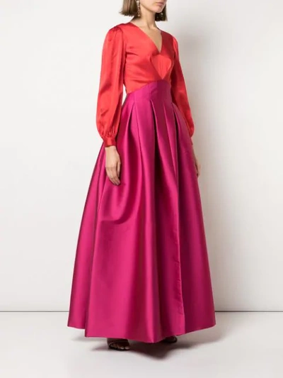 Shop Sachin & Babi Abendkleid Mit V-ausschnitt In Cherry & Magenta