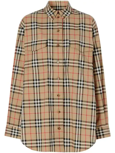burberry vintage check cotton poplin shirt