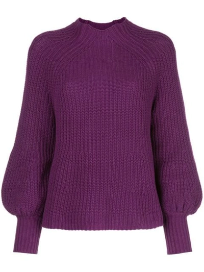 Shop Apiece Apart Sequoia Mock-neck Jumper In Purple