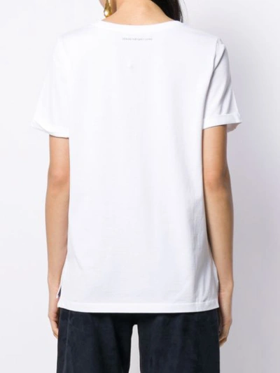 Shop Max Mara Cuffed T-shirt In White