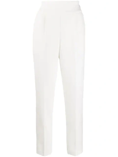 Shop Pinko Natalia High Waisted Trousers In White