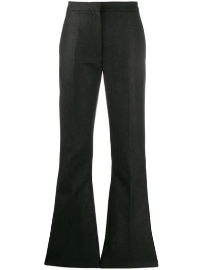 Shop Alexander Mcqueen Flared Tailored Trousers In Grey