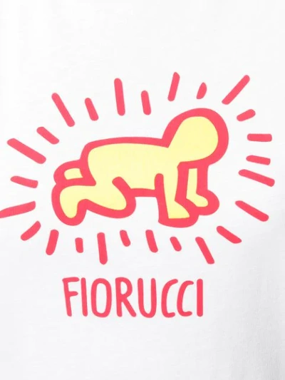 Shop Fiorucci X Keith Haring Slim-fit T-shirt In White