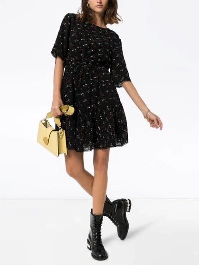 Shop See By Chloé Jacquard Mini-dress In Black