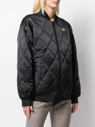 Shop Nike Air Quilted Bomber Jacket In Nero010