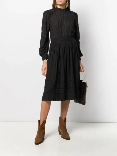 Shop Isabel Marant Étoile Odea Flared Dress In Black