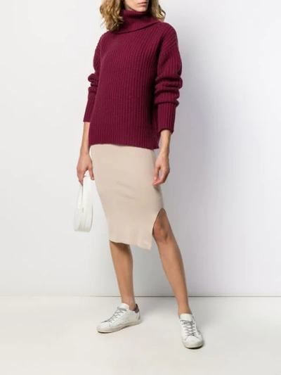 Shop Joseph Knit Pencil Skirt In Neutrals