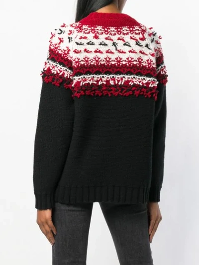 Shop Moncler Chunky Knit Sweater In 999 Nero