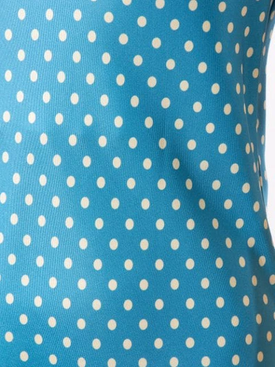 Shop Walk Of Shame Polka Dot Silk Slip Dress In Blue