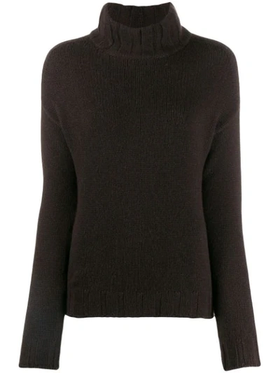 Shop Aragona Knitted Cashmere Jumper In Brown