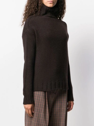 Shop Aragona Knitted Cashmere Jumper In Brown