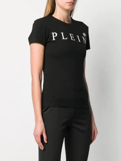 Shop Philipp Plein Printed Logo T-shirt - Black