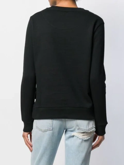 Shop Versace Jeans Couture Graphic Print Sweatshirt In Black
