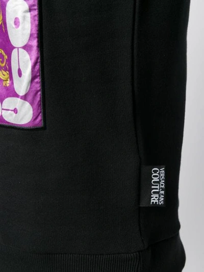 Shop Versace Jeans Couture Graphic Print Sweatshirt In Black