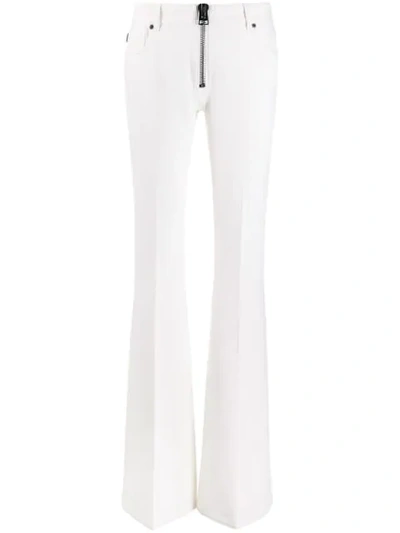 Shop Tom Ford Maxi Zip Flared Trousers In White