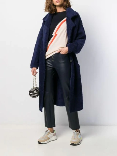 Shop Chiara Bertani Jagged Diagonal-panel Sweater In Black