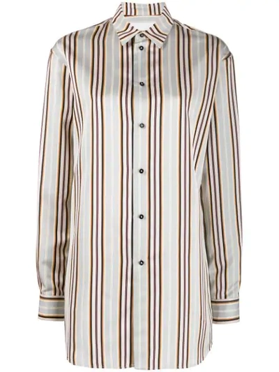 Shop Jil Sander Striped Long Shirt In 962 Open Miscellan