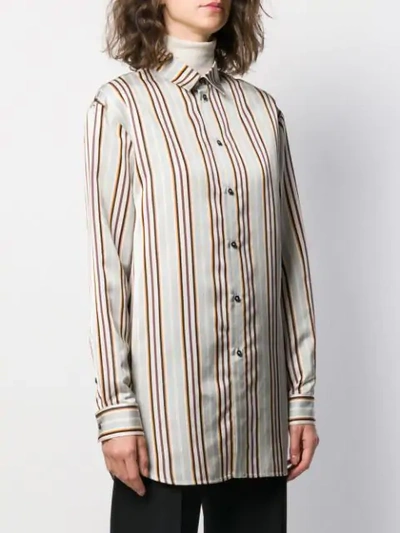 Shop Jil Sander Striped Long Shirt In 962 Open Miscellan