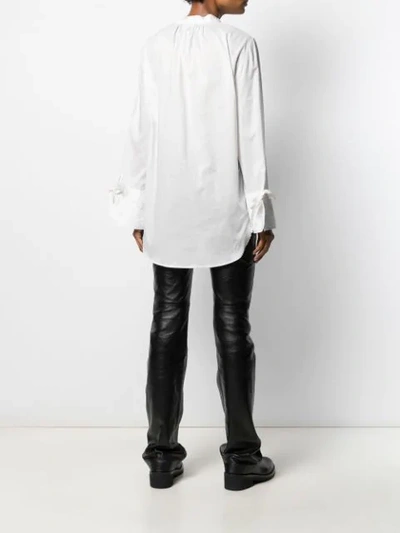 Shop Ann Demeulemeester Embroidered Floral Blouse In White