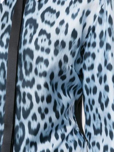 Shop Roberto Cavalli Leopard Print Shirt In Blue