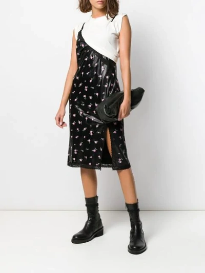 Shop Alexander Wang Floral T-shirt Dress In Black