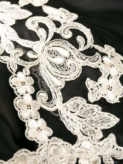 Shop La Perla Maison Lace Trim Slip Dress In Black