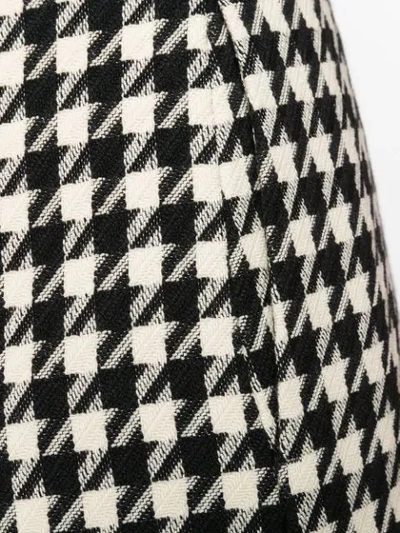 Shop Gucci Houndstooth Print Cropped Trousers In Black