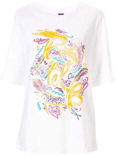 Shop Romance Was Born Step Into Paradise Print T-shirt In White
