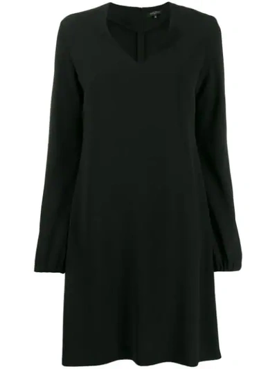Shop Antonelli V-neck Shift Dress In Black