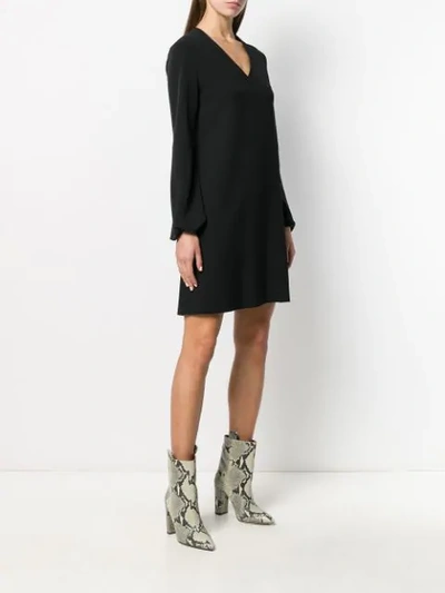 Shop Antonelli V-neck Shift Dress In Black