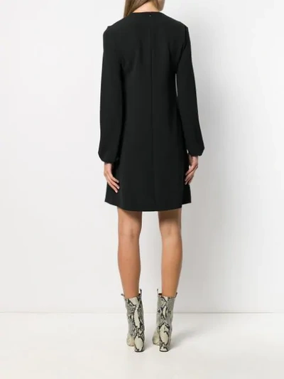 Shop Antonelli V-neck Shift Dress In Black