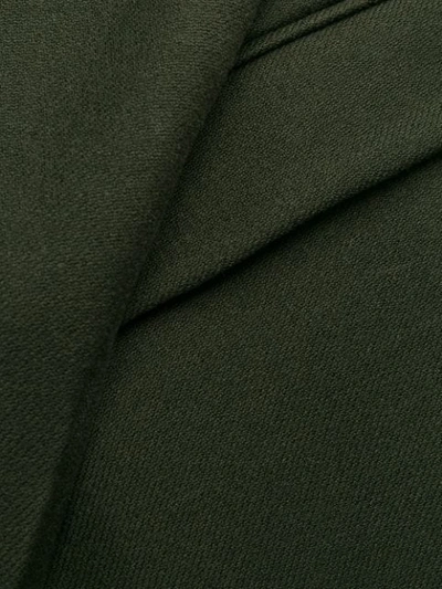 Shop Sandro Double Breasted Midi Coat In Green