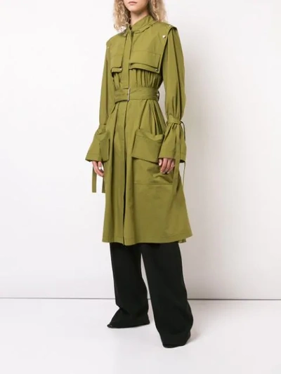 Shop Proenza Schouler Belted Trench Coat In Brown