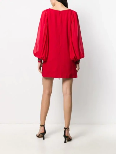 Shop Amen Embellished Short Dress In Red