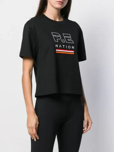 Shop P.e Nation Logo Print T-shirt In Black