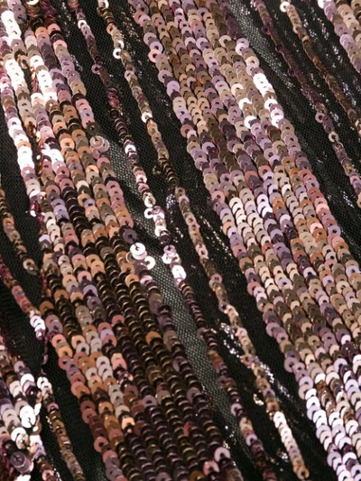 Shop Derek Lam 10 Crosby Long Sleeve Mock Neck Sequin Stripe Top In Pink