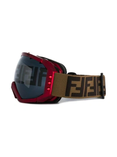 Shop Fendi Logo Ski Goggles In F16wv Lorca