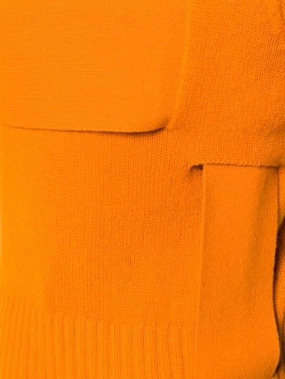 Shop Bottega Veneta Woven Cashmere Jumper - Orange