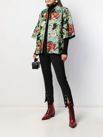 Shop Richard Quinn Bead-embellished Jacket In Green