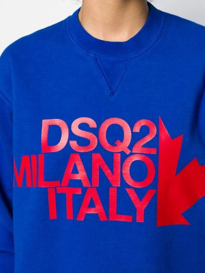 Shop Dsquared2 Logo-print Sweatshirt In Blue