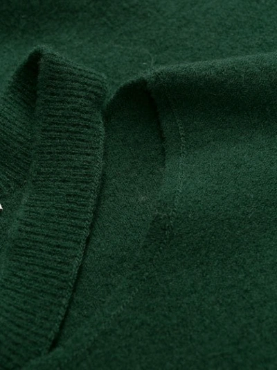 Shop Stella Mccartney Split-neck Boiled Sweater In Green